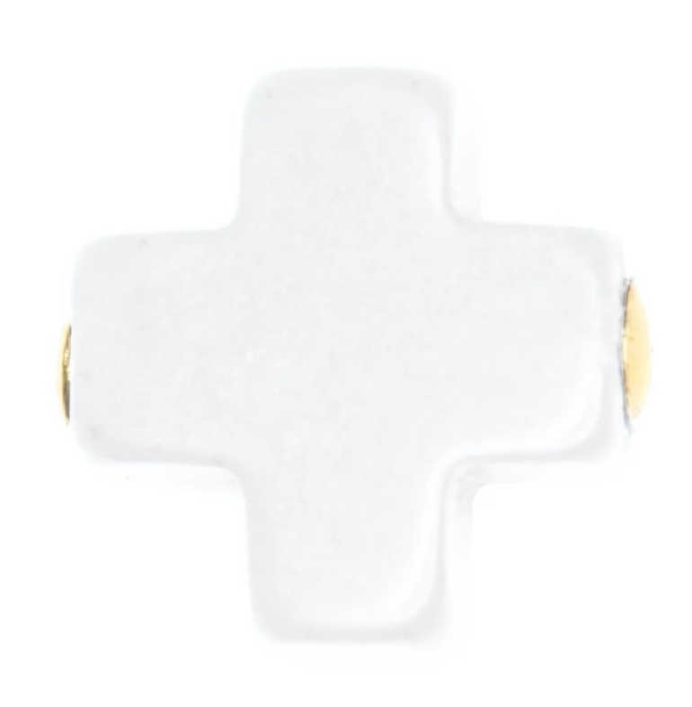 egirl 14" Necklace Gold - Signature Cross Off-White