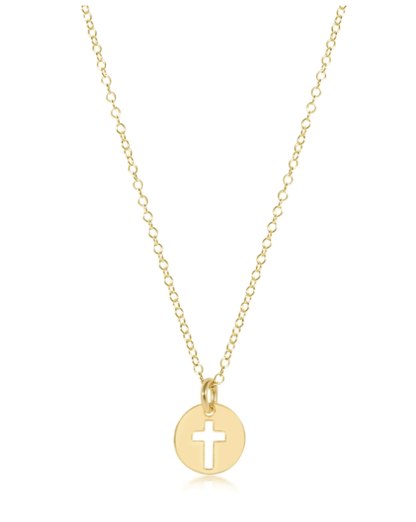 egirl 14" Necklace Gold - Blessed Small Gold Disc