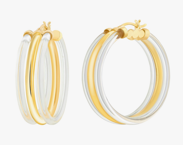 1.5" Ridge Hoops in Clear
