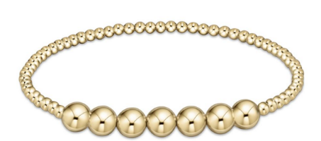Classic Gold Beaded Bliss 3mm Bead Bracelet - 6mm Gold