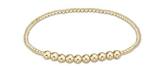 Classic Gold Beaded Bliss 2mm Bead Bracelet - 4mm Gold