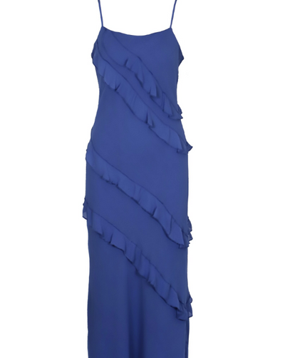 Daria Ruffle Dress "Blue"