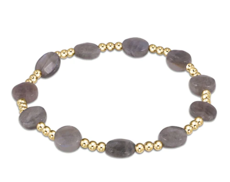 Extends - Admire Gold 3mm Bead Bracelet - Labradorite