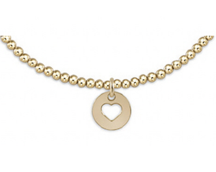 egirl Classic Gold 2mm Bead Bracelet - Love Small Gold Disc