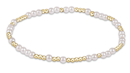 Hope Unwritten 3mm Bead Bracelet - Pearl