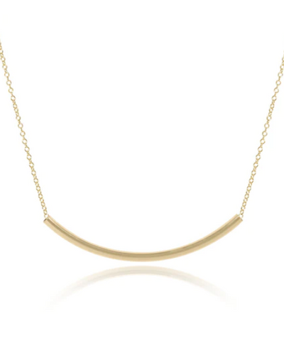 Egirl 14" Small Bliss Bar Gold Necklace