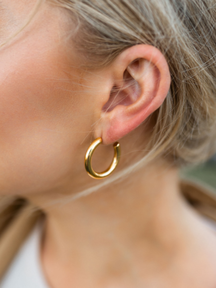Cleo Chunky Hoops Small 7/8"