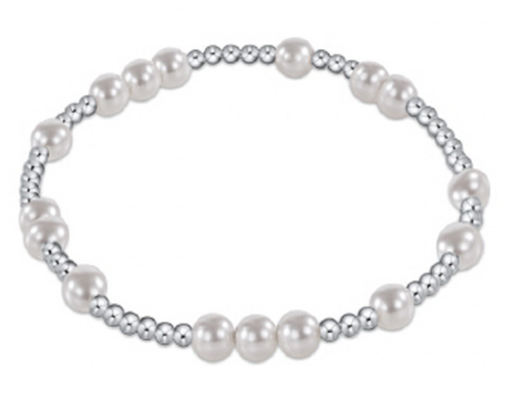 Hope Unwritten Sterling 5mm Bead Bracelet - Pearl