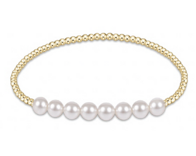 Classic Gold Beaded Bliss 2.5mm Bead Bracelet - 5mm Pearl