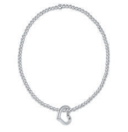 Classic Sterling 2.5mm Bead Bracelet - Love Sterling Charm