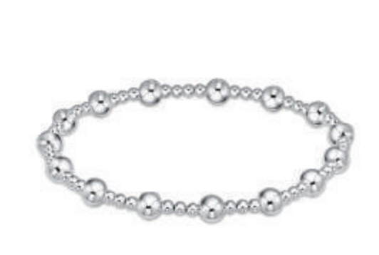 Classic Sincerity Pattern 4mm Bead Bracelet - Sterling