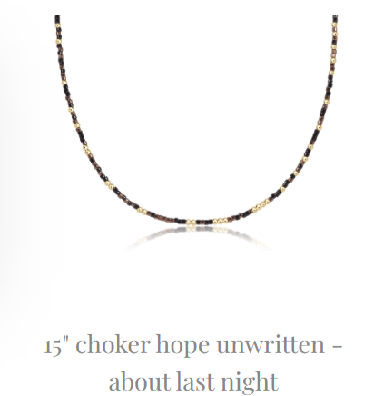 15" Choker Hope Unwritten Fall/Winter Collection