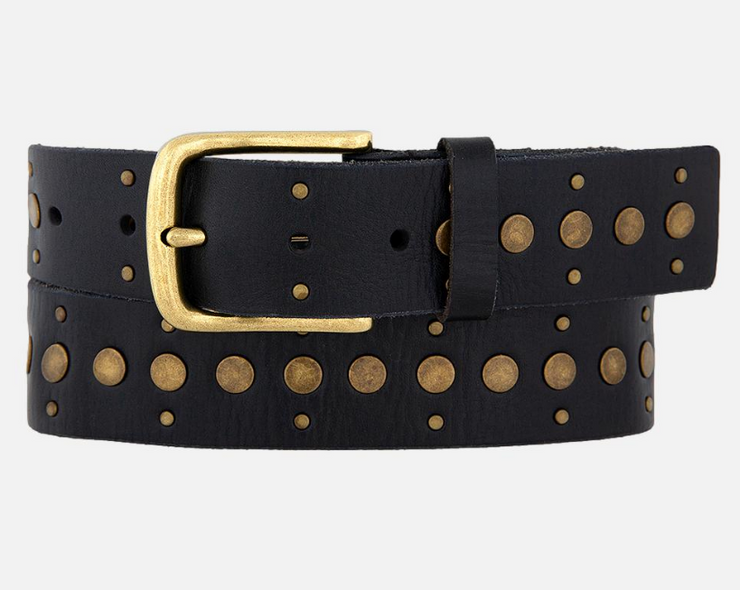 Faye Studded Vintage Leather Belt (Available in 2 Colors)