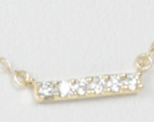14kt Gold and Diamond Significance Bar Necklace - Six