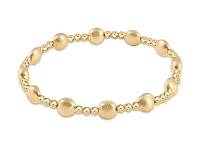 Extends - Honesty Gold Sincerity Pattern 6mm Bead Bracelet