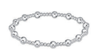 Classic Sincerity Pattern 5mm Bead Bracelet - Sterling