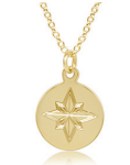 16" Necklace Gold - Direction Gold Disc
