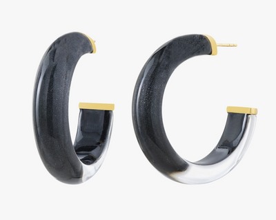 1.5" Small Onyx Illusion Hoops