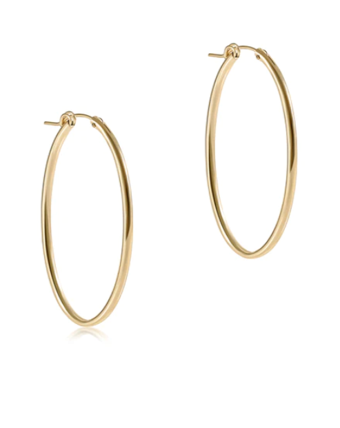 Oval Gold 2" Hoop - Smooth