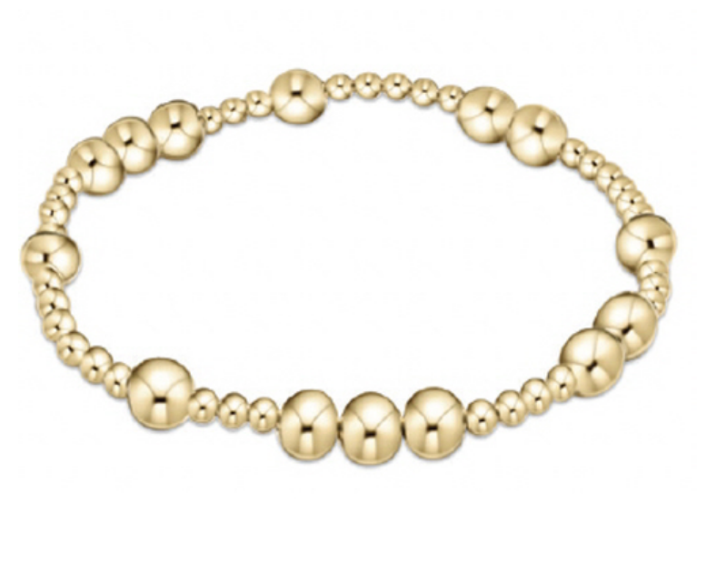 Extends - Hope Unwritten 6mm Bead Bracelet - Gold