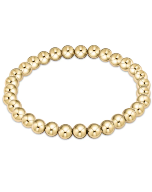 Classic Gold 6mm Bead Bracelet