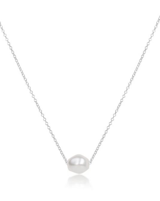 16" Necklace Sterling - Admire Pearl