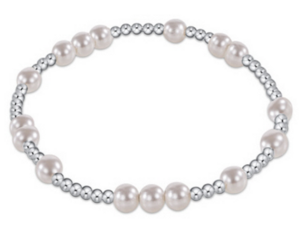 Extends - Hope Unwritten Sterling 5mm Bead Bracelet - Pearl