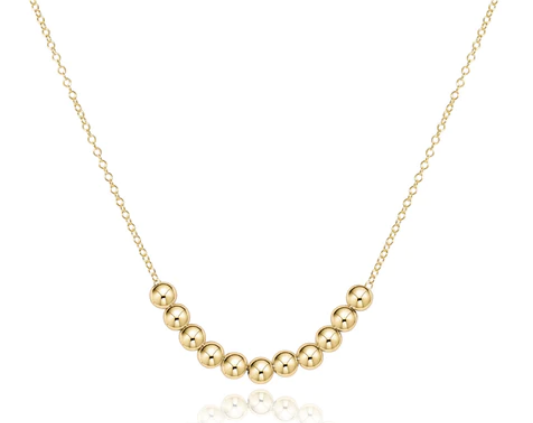 16" Necklace Gold - Classic Beaded Bliss