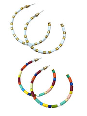 Beaded Hoop Earrings