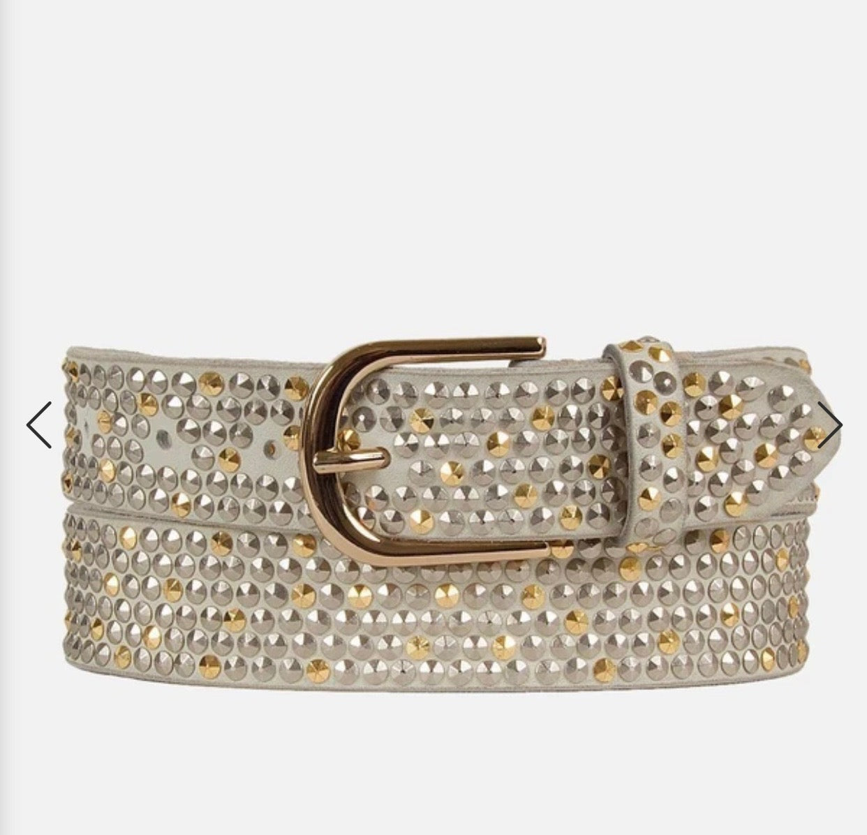 Zina Studded Gold Buckle Belt