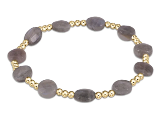 Admire Gold 3mm Bead Bracelet - Labradorite
