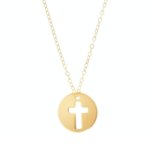 16" Necklace Gold - Blessed Gold Disc