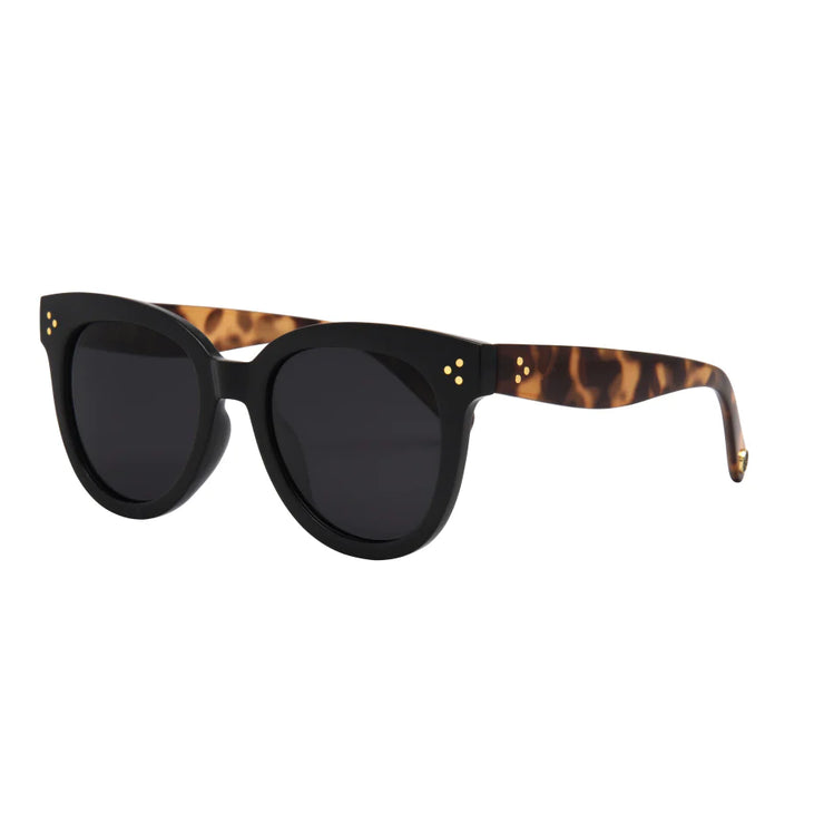 Cleo Polarized Sunglasses "Black/Smoke"