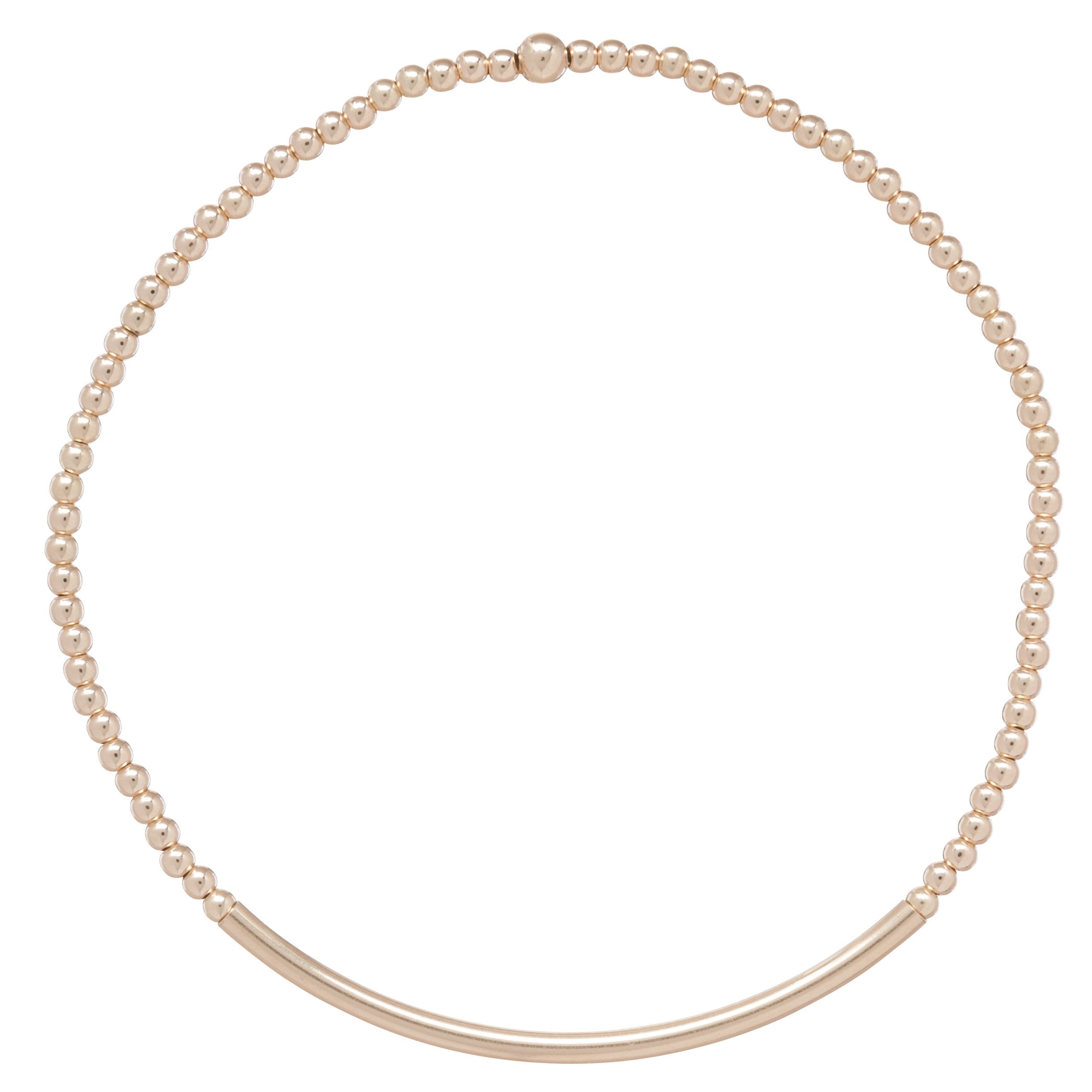 Classic Gold 2mm Bead Bracelet - Bliss Bar Gold