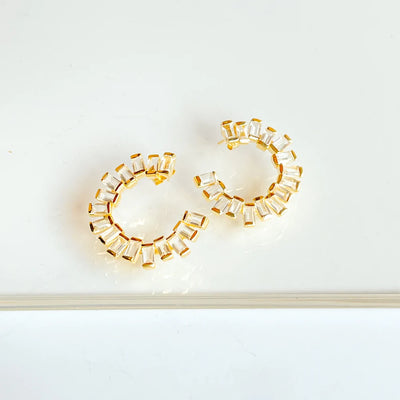 Olivia Earrings "Clear Quartz"